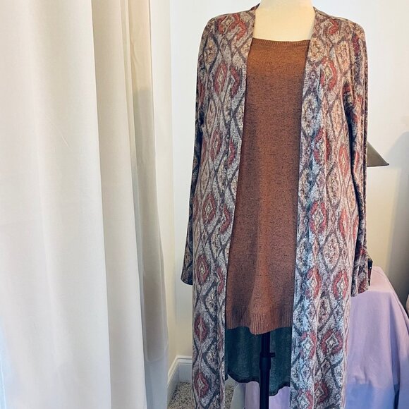 Maurices Haven Cozy Knit Tunic with Curved Hem in Orange/Brown (XXL) New w/Tag - Picture 8 of 12